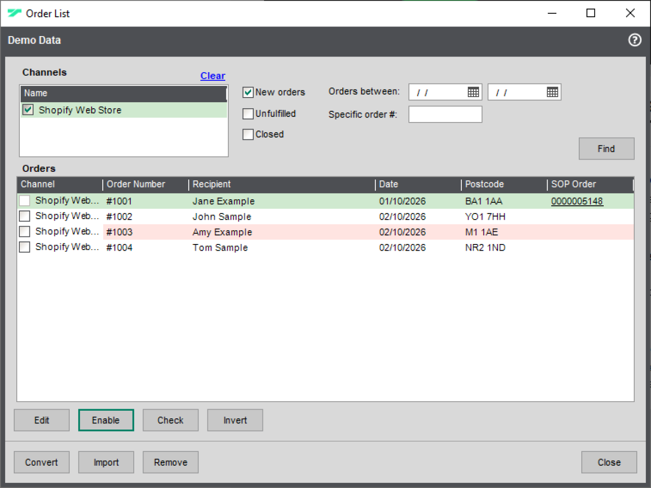 Sage 200 Shopify Amazon.